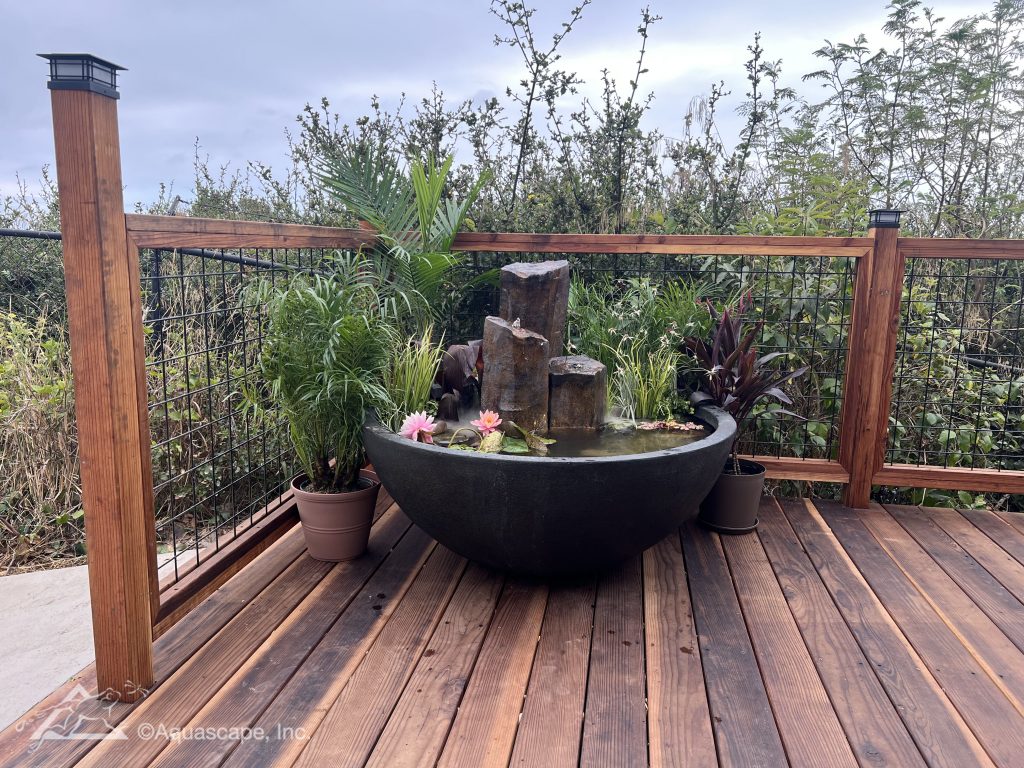 Bowl Water Feature on Deck